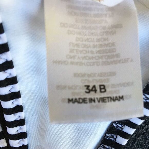 Women’s Bikini Striped Padded Swimsuit Top 34 B - Picture 6 of 10